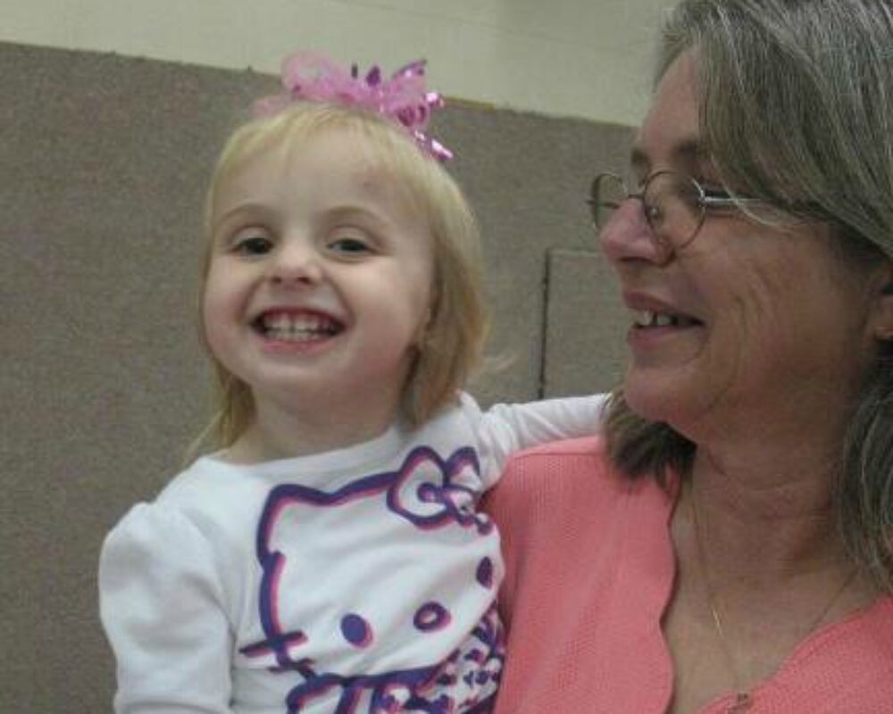 Parents as Teachers participant Carol Hinch holds granddaughter, Mia