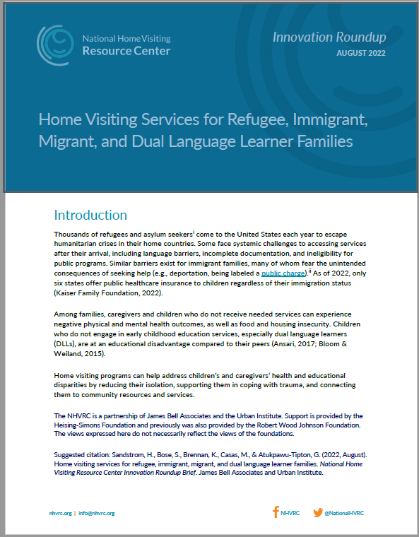 Home Visiting Services For Refugee, Immigrant, Migrant, And Dual ...